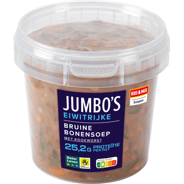 Jumbo's Eiwitrijke Bruine Bonensoep met Rookworst 500 g