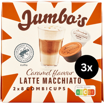 Jumbo's Latte Macchiato Caramel Dolce Gusto Compatible Koffiecups - 3 x 16 Stuks
