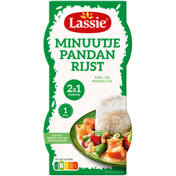 Lassie Pandan Rijst Minuutje 2x125g