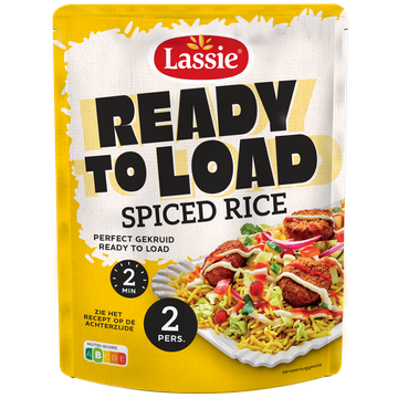 Lassie Ready to Load Rijst Spiced 250g