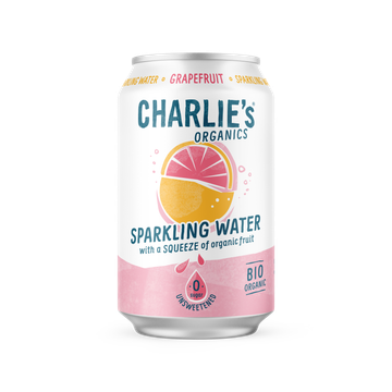 Charlie's Organics Grapefruit Bruisend Water & Geperst Fruit 330 ml