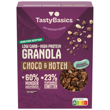 TastyBasics Low Carb - High Protein Granola Choco Noten
