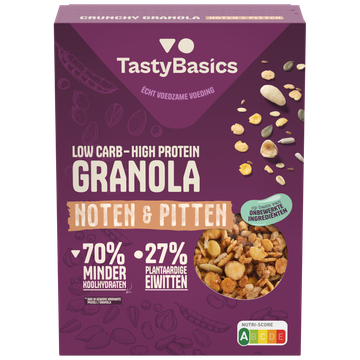 TastyBasics Low Carb - High Protein Granola Noten