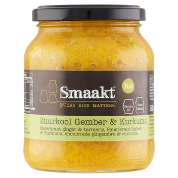 Smaakt Bio Zuurkool Gember & Kurkuma 350 g