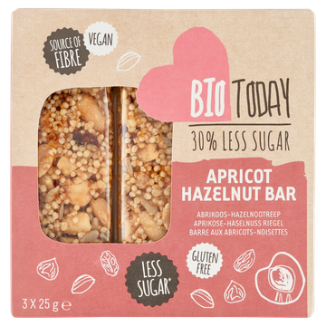 BioToday Abrikoos-Hazelnootreep 3 x 25 g