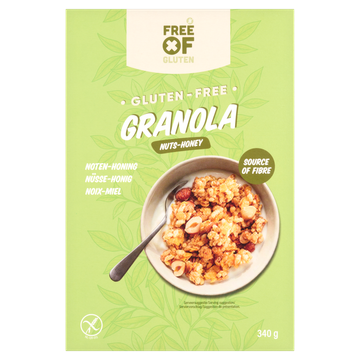 Free Of gluten Glutenvrije Crunchy granola noten-honing 340g