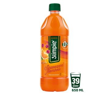 Slimpie Sinaasappel Framboos Siroop 650 ml