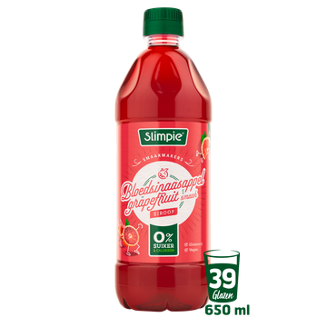 Slimpie Bloedsinaasappel Grapefruit Smaak Siroop 650 ml