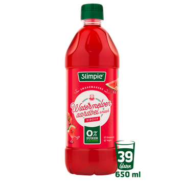 Slimpie Watermeloen Aardbei Smaak Siroop 650 ml