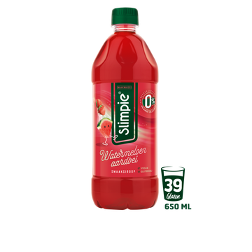 Slimpie Watermeloen Aardbei Smaak Siroop 650 ml