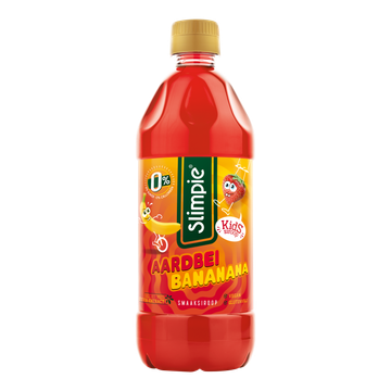Slimpie Kids Siroop Aardbei Bananana Smaak 580 ml