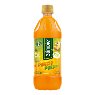 Slimpie Kids Siroop Perzik Peerrr Smaak 580 ml