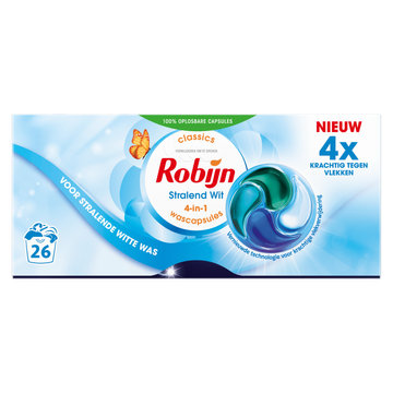 Robijn Wasmiddel Capsules Stralend Wit 26 Wasbeurten