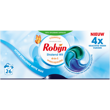 Robijn Wasmiddel Capsules Stralend Wit 26 Wasbeurten