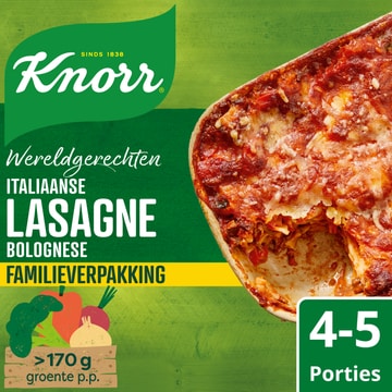 Knorr Wereldgerechten Lasagne Bolognese XXL Italiaanse 351 g