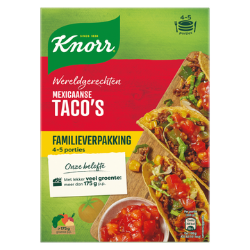 Knorr Wereldgerechten Maaltijdpakket Mexicaanse Taco's XL 245 g