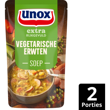 Unox Extra Rijkgevuld Soep In Zak Vegetarische Erwten 570 ml