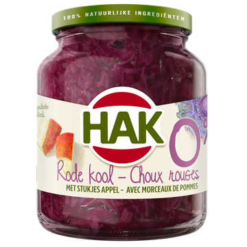 Hak Rode Kool 0% met Stukjes Appel 350 g