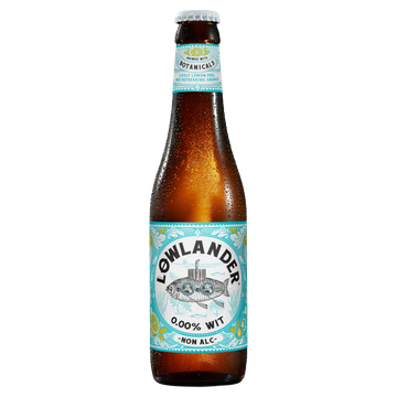 Lowlander 0.00% Wit Non Alc Bier Fles 330 ml