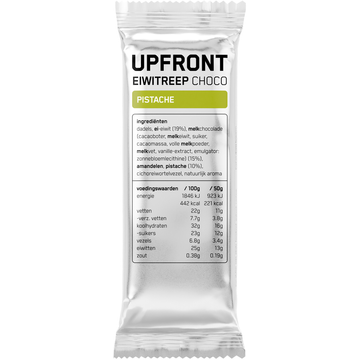 Upfront Choco Eiwitreep Pistache 50 g