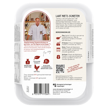 De Vegetarische Slager Kipleckere Tenders 180 g