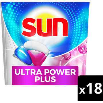 Sun Ultra Power Plus Vaatwascapsules 18 Stuks