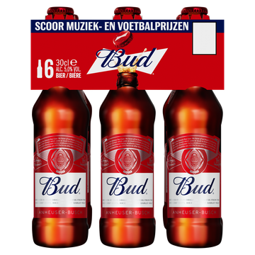 Bud Bier Flessen 6 x 30 cl
