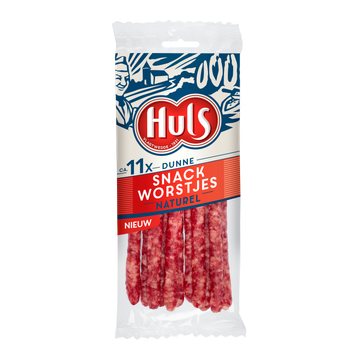 Huls Dunne Snackworstjes Naturel 55g