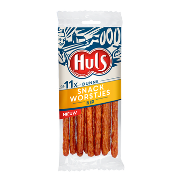Huls Dunne Snackworstjes Kip 55g