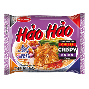 Hao Hao Instant Noedels Chili Krokante Ui-smaak 75g