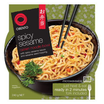 Obento Spicy Sesame Ramen Noodle bowl 240g