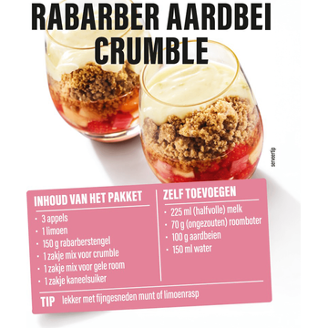 Jumbo's Rabarber-Aardbei Crumble Verspakket 4 Personen