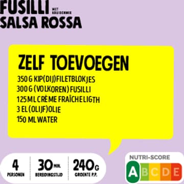 Jumbo Fusilli Salsa Rossa Verspakket 4 Personen