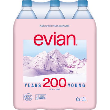 Evian Natuurlijk Mineraalwater 6 x 1,5L