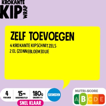 Jumbo Krokante Kip Wrap Gesneden Verspakket 4 Personen