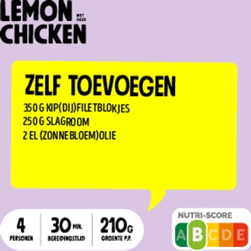 Jumbo Lemon Chicken Verspakket 4 Personen
