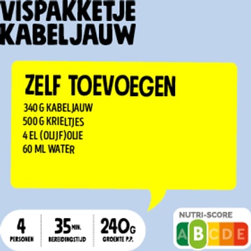 Jumbo Vispakketje Kabeljauw Verspakket 4 Personen