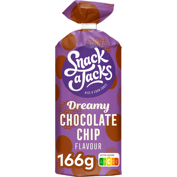 Snack A Jacks Dreamy Chocolade Chip Rijstwafels 166 gr
