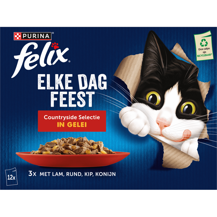 Felix Elke Dag Feest Countryside kattenvoer 12 x 85g