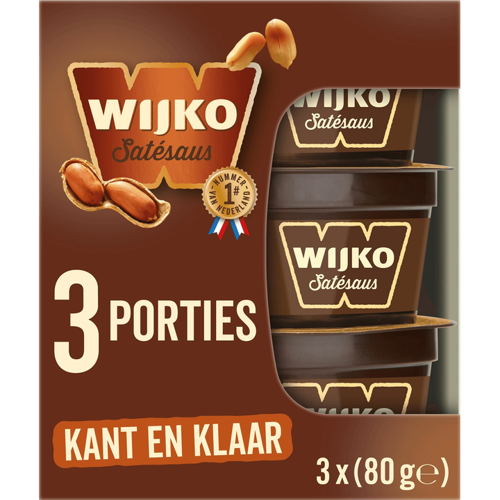 Wijko Satésaus kant en klaar 3 x 80 g