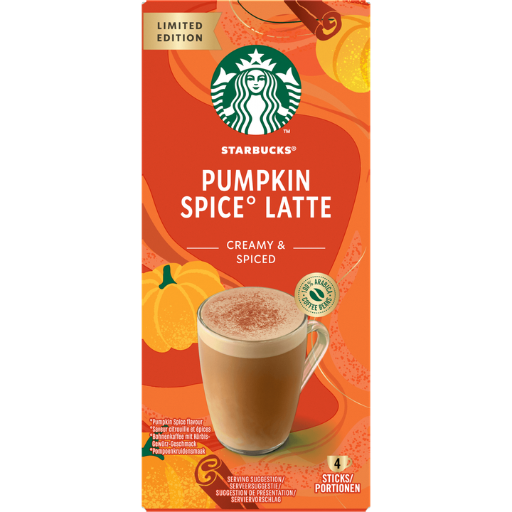 Starbucks Seasonal Pumpkin Spice Latte Mix 4 Sachets 96g