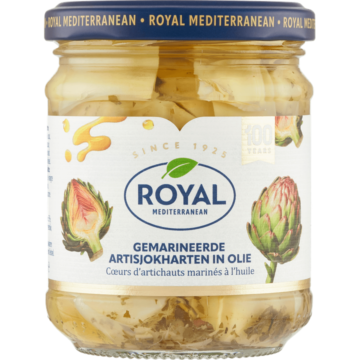 Royal Mediterranean Gemarineerde Artisjokharten in Olie 190 g