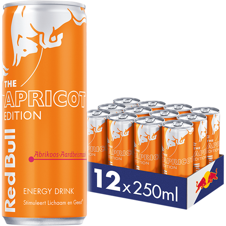 Red Bull Energy Drink Abrikoos-Aardbeismaak The Apricot Edition 250 ml