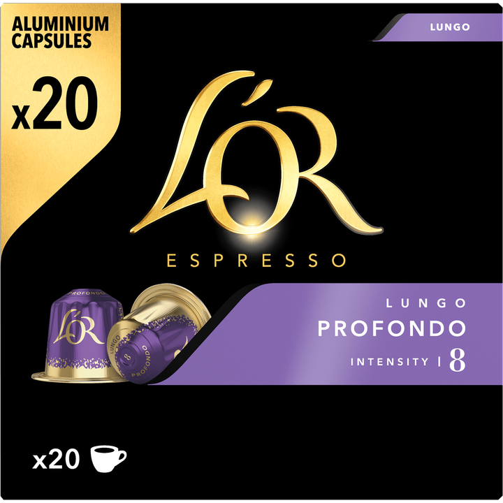 L'OR Espresso Lungo Profondo Aluminium Capsules 20 Stuks 104 g