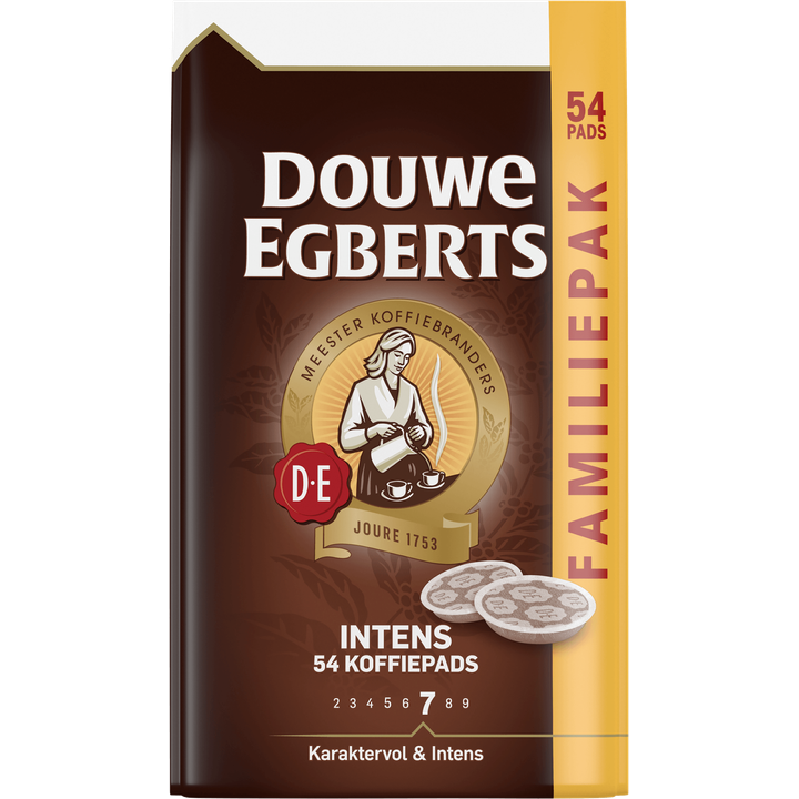 Douwe Egberts Intens Koffiepads Familiepak 54 Stuks 375 g