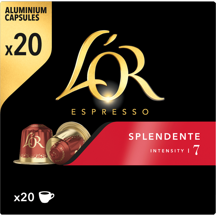 L'OR Espresso Splendente Aluminium Capsules 20 Stuks 104 g