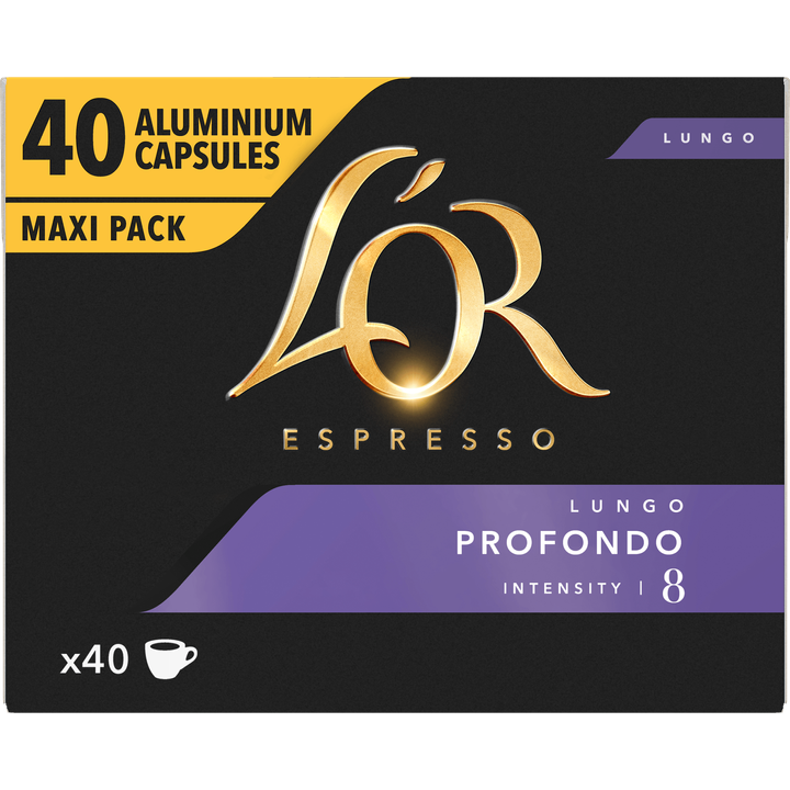 L'OR Espresso Lungo Profondo Aluminium Capsules Maxi Pack 40 Stuks 208 g