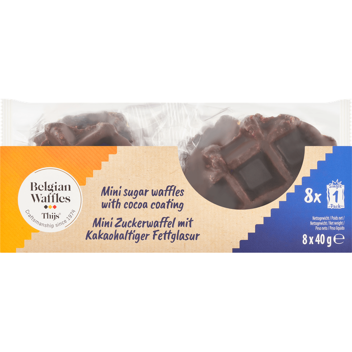 Belgian Waffles Thijs Mini Suikerwafel met Cacaobedekking