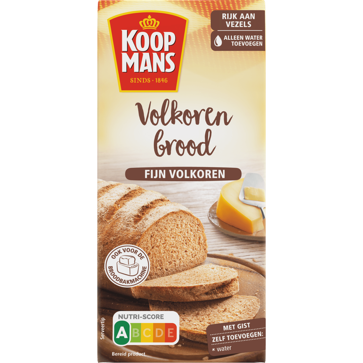 Koopmans Broodmix Fijn Volkoren Brood 450 g
