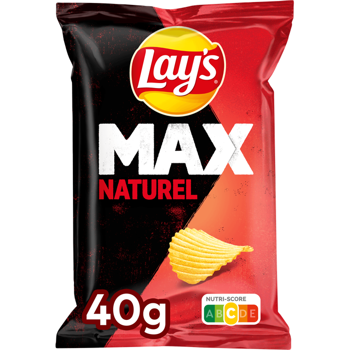 Lay's Max Ribbel Chips Naturel 40 gr